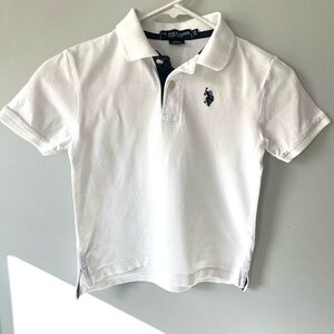 Polo Ralph Lauren Kids White Polo Shirt Boys Size 8 Medium Untucked